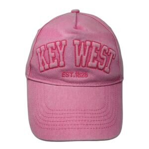 ETO Apparel 5 Panel Pink One Size Hat Key West EST 1828 Slideback Adjustable